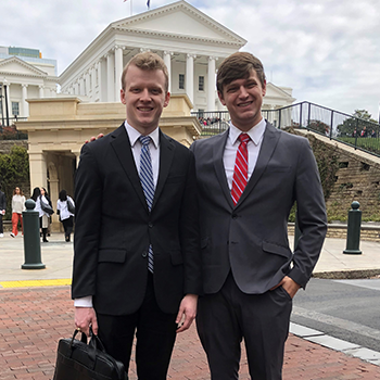 jake shatzer and Max Abramson outside of the US Court of Appeals