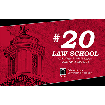law school cupola graphic with #20 ranking